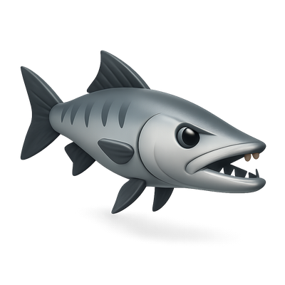 Cartoon-style Barracuda Illustration