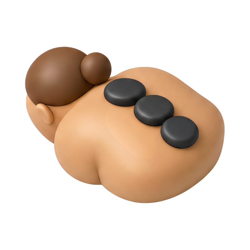 relaxing hot stone therapy