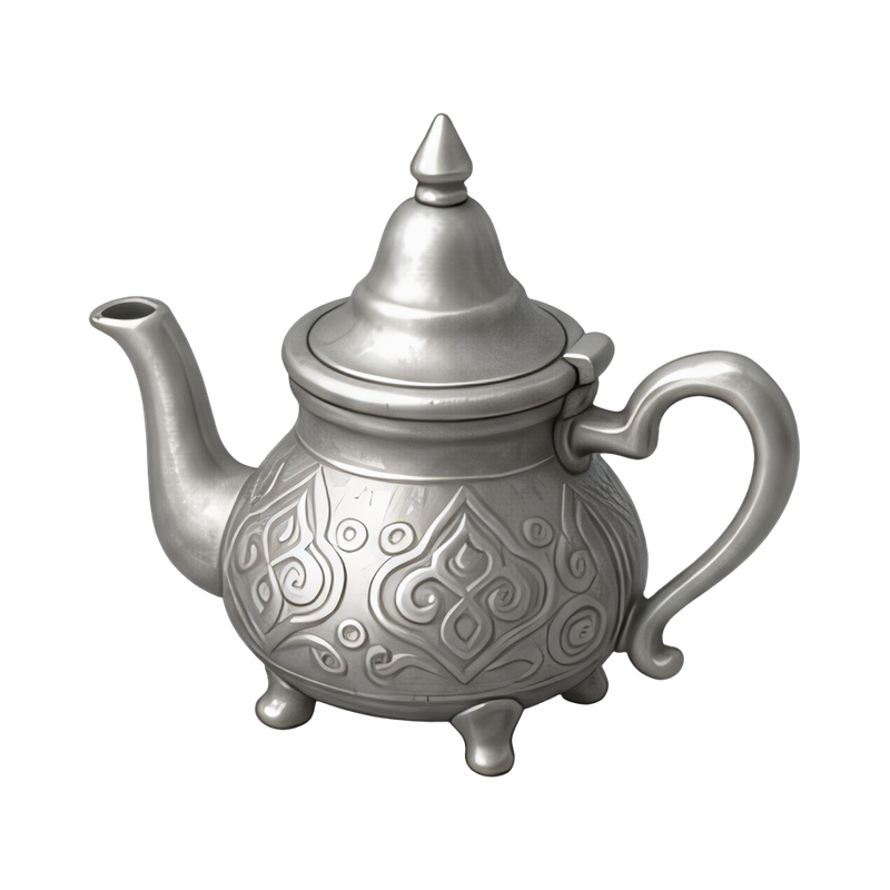 Elegant silver Moroccan tea pot