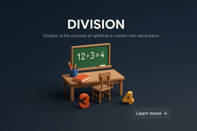 3D Educational Scene Depicting Division Concept