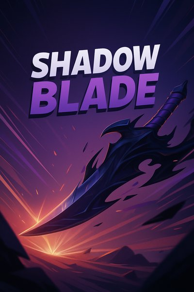 Dynamic Visual of Shadow Blade with Engaging Composition