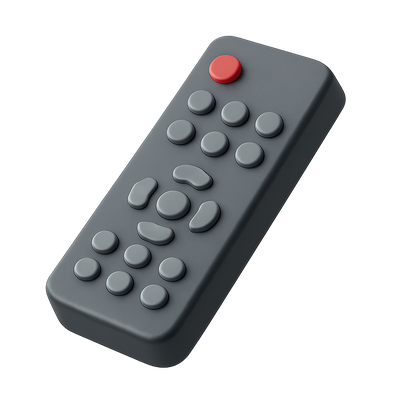 Stylish 3D Remote Control Icon with Isometric View