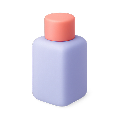 Minimalist Cosmetic Bottle Design in Soft Pastel Colors