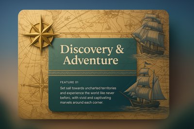 Vintage Adventure Map Theme with Nautical Elements