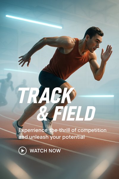 Dynamic Sports Promotion Image for Track and Field