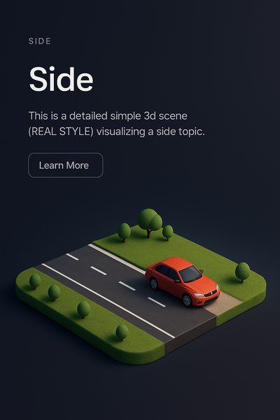 Elevated Perspective of a 3D Scene Featuring a Car