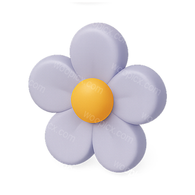 Stylized Flower Icon with Soft Colors