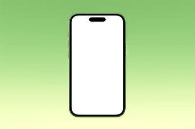 Green Phone Displayed on a Gradient Background