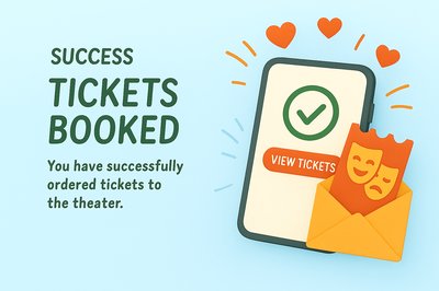 Theater Ticket Booking Confirmation Graphic