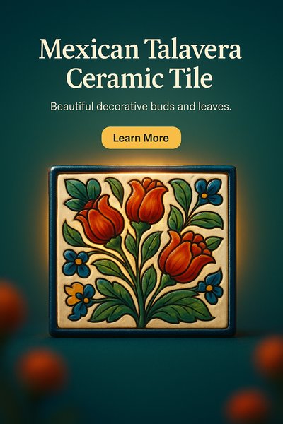Vibrant Mexican Talavera Ceramic Tile Art Showcase
