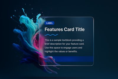 Colorful Abstract Splash with Features Card Design