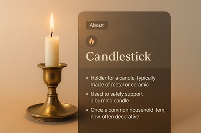 Elegant Candlestick Design with Informative Overlay