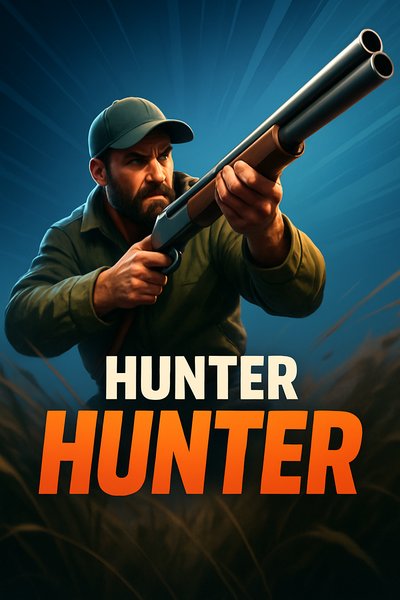 Dynamic Hunter Illustration with Impactful Design Elements