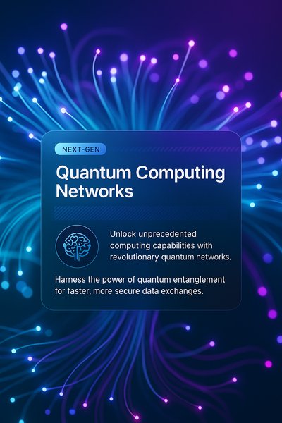 Futuristic 3D Abstract Tech Background with Quantum Computing