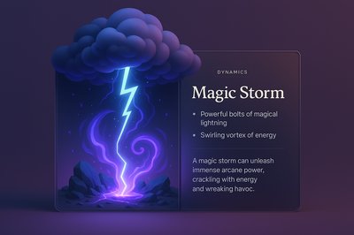 Captivating Magic Storm Illustration with Dynamic Elements