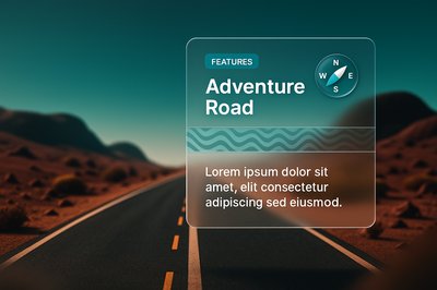 Adventure Road Feature Graphic with Navigation Elements