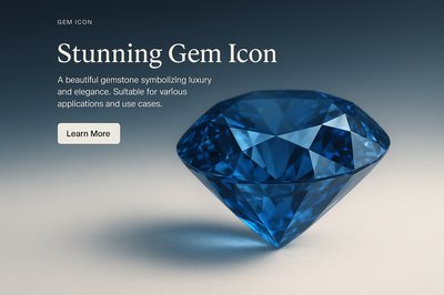 Stylish Gem Icon Representing Luxury and Elegance