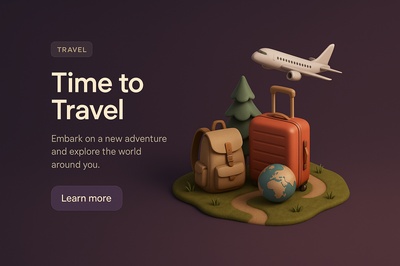 Explore Travel Adventures with a Stunning 3D Scene
