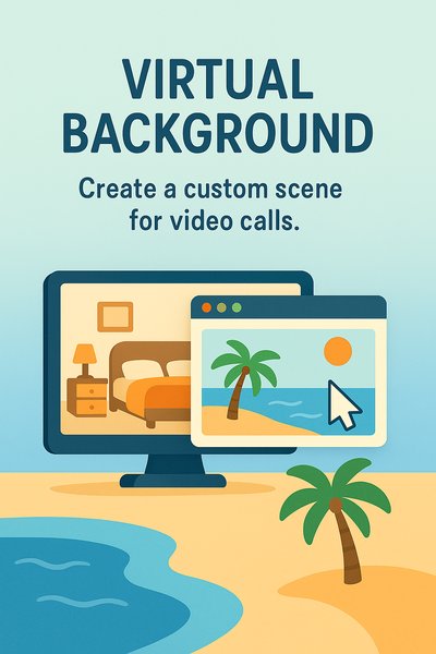 Illustration of Virtual Backgrounds for Video Calls