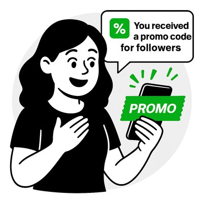 Illustrative Social Media Promotion Graphic Featuring a Mobile Device
