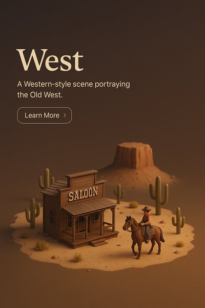 Western Scene in 3D: A Glimpse of the Old West