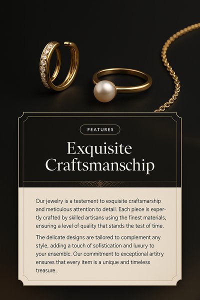 Stunning Jewelry Displayed Elegantly on Black Background