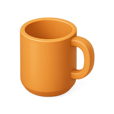 Minimalist Orange Coffee Mug in Modern Style