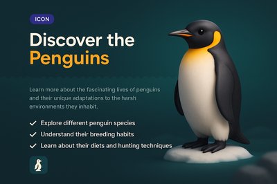 Discover the Fascinating Lives of Penguins - 3D Illustration
