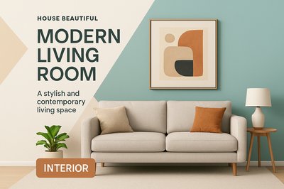 Stylish Modern Living Room Design with Creative Elements