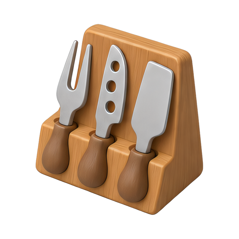 Elegant cheese knife set