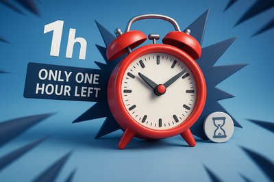Urgent Countdown Clock with Alarm for Time-Sensitive Promotions