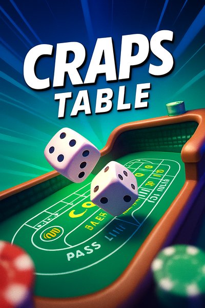 Dynamic and Engaging Craps Table Illustration