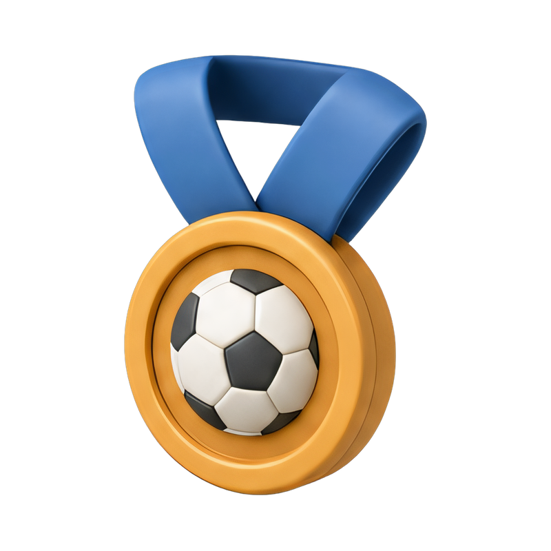 gold soccer medal design