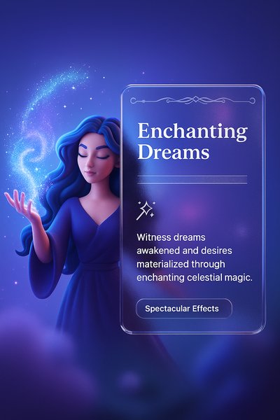 Mystical Woman Wielding Celestial Power in Enchanting Dreams