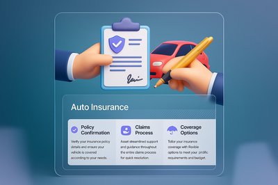 3D Illustration of an Auto Insurance Policy with Creative Design