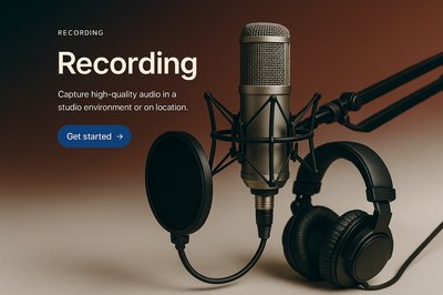 Elegant Web Design for Recording Studio Promotion