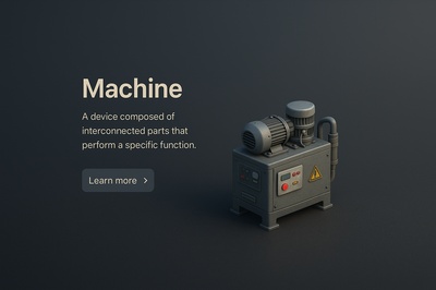 Detailed 3D Scene of a Machine in a Realistic Style