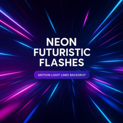 Futuristic Neon Light Lines Motion Background