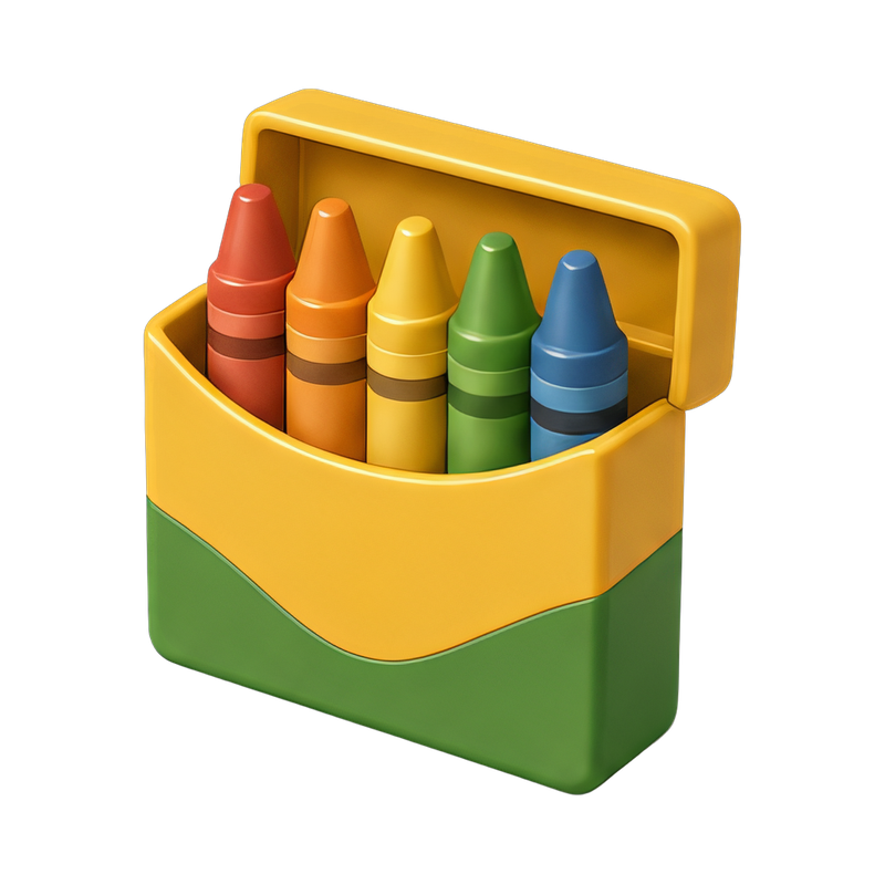 colorful crayon box