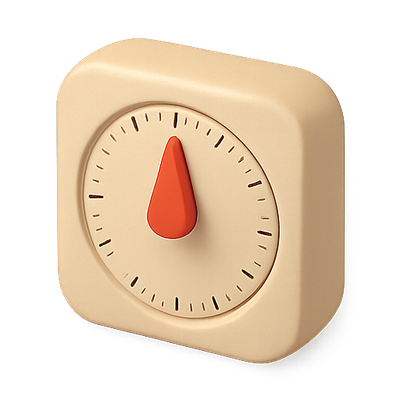 Minimalist Kitchen Timer with Retro Design