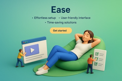 Charming 3D Scene Depicting Ease and User-Friendliness