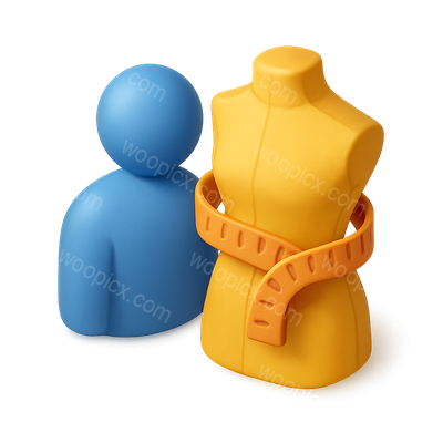 3D Custom Fit Icon with Mannequin and Figure