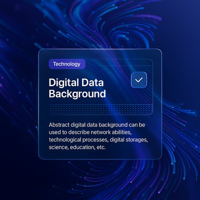 Abstract Digital Data Background for Technology and Education
