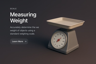 Detailed 3D Scene of a Weighing Scale in Dark Background