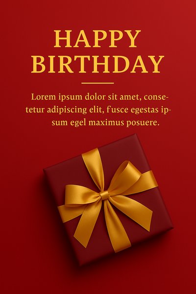 Elegant Birthday Gift Presentation with Bold Typography