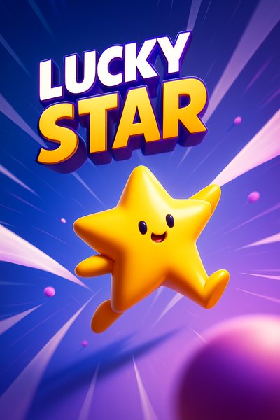 Dynamic Lucky Star Illustration with Engaging Design
