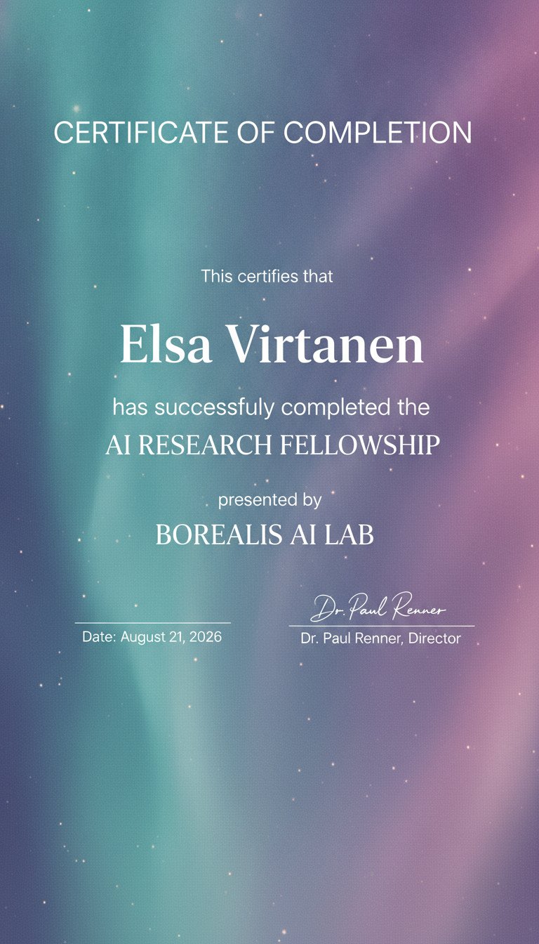 Elegant AI Research Certificate