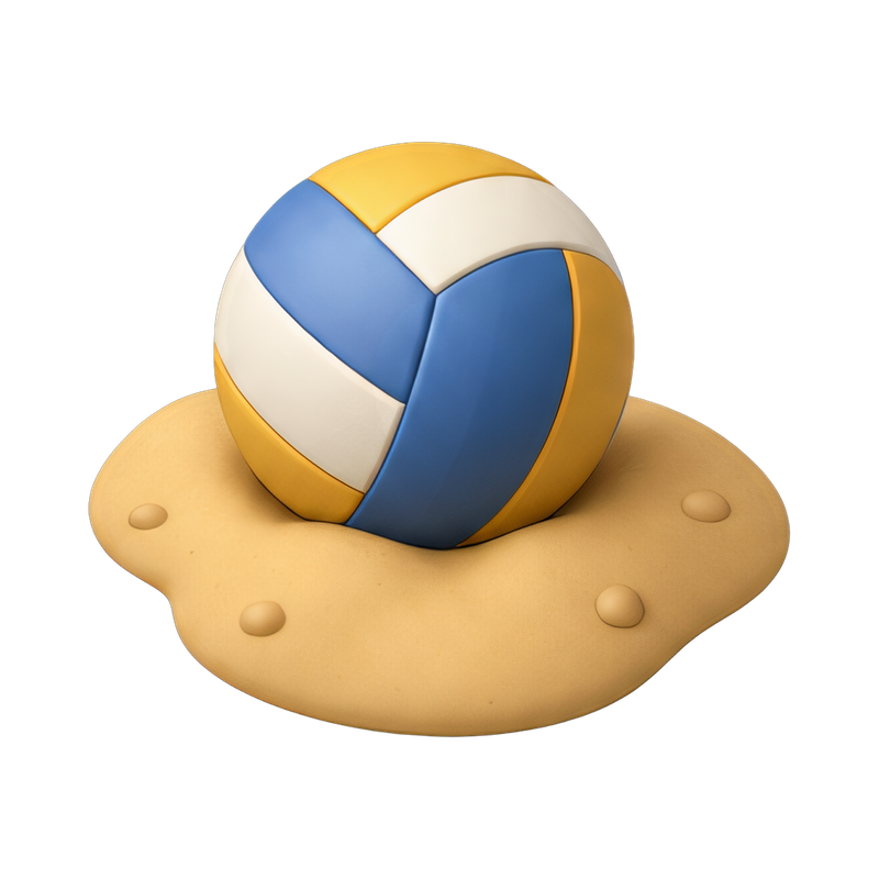 beach volleyball action shot