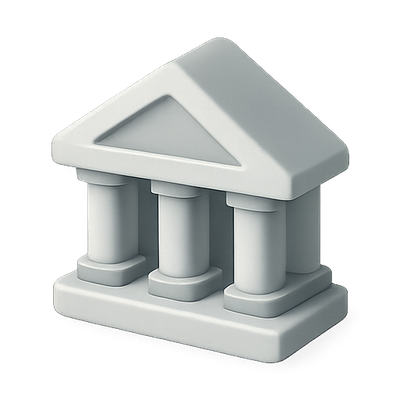 3D Render of a Classical Building Structure