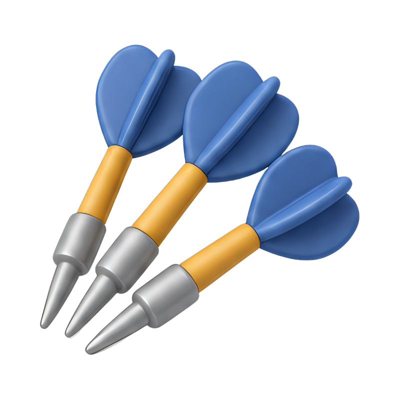 colorful dart flight set